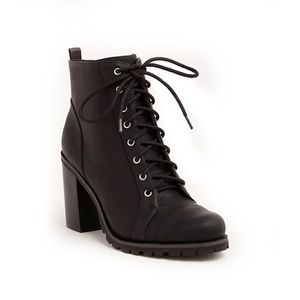 Torrid Lace up Heel Combat Boots| Black Size 11W